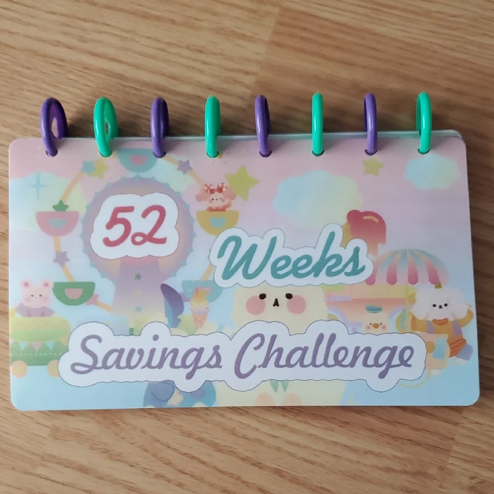 Colorful 52 Weeks Savings Challenge Planner